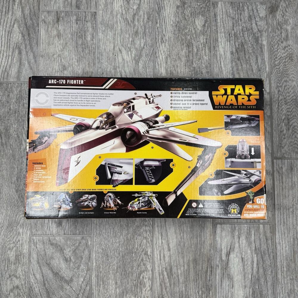 2005 STAR WARS REVENGE OF THE SITH ARC-170 FIGHTER STARSHIP FOR 4" FIGURES NIB - Picture 6 of 6
